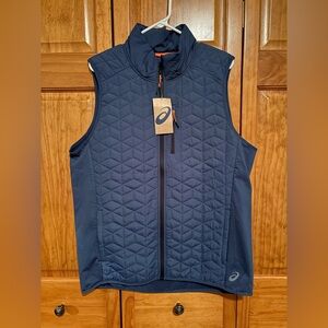 Asics Dark Blue Quilted Vest